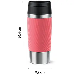 Термочашка Tefal Travel Mug Classic Twist 360 мл коралова (N2024410) - мініатюра 3