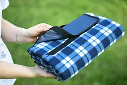 Плед Ardesto Picnic 130х170 см 100% поліестер клітинка синій pbe0050456 - мініатюра 6