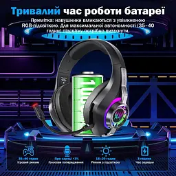 Ігрова гарнітура Kotion Each GS400 Ultra 2.4G з віртуальним звуком 7.1 для ПК та консолей (Чорний) - мініатюра 8