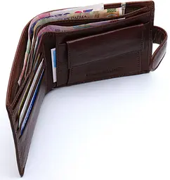 Чоловіче портмоне з натуральної шкіри ST Leather B104 коричневе 9,5 см - мініатюра 5