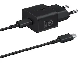 Мережевий зарядний пристрій Samsung 25W Travel Adapter + Type-C cable Чорний (EP-T2510XBEGEU) (6921948)