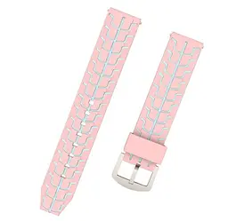 Силіконовий ремінець Primo Splint для годинника Samsung Gear S3 Classic SM-R770/Frontier RM-760 Pink Grey - мініатюра 4