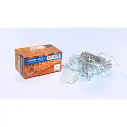 Гірлянда Delux ICICLE С 75LED 2х0.7 м білий/прозорий IP20 (90017983)