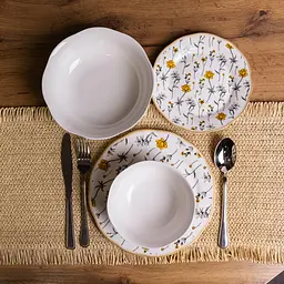 Столовий фарфоровий сервіз на 6 персон Buttercups Yiwu HP-7-715 - мініатюра 2