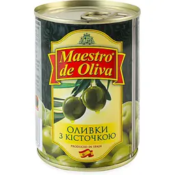 Уцінка. Оливки Maestro de Oliva з кісточкою 280 г 