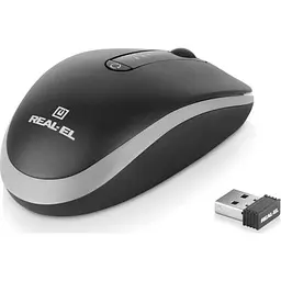 Комп'ютерна мишка Real-El RM-455W Wireless/Bluetooth Black/Gray (EL123200047) - мініатюра 4