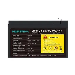 Акумуляторна батарея для ДБЖ Marsriva LiFePO4 12.8 V / 8 А*ч (MR-LFP12-8-LAR) - мініатюра 3