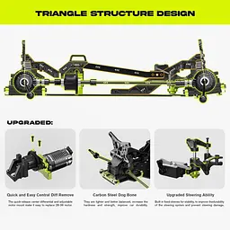 Машинка на радіокеруванні AMORIL 1/10 RTR Безщіткові швидкі RC автомобілі для дорослих, максимум 50 миль на годину Б/в - мініатюра 7