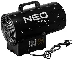 Теплова гармата Neo Tools газова 15кВт, 150м кв, 580м куб/год, чорний - мініатюра 2