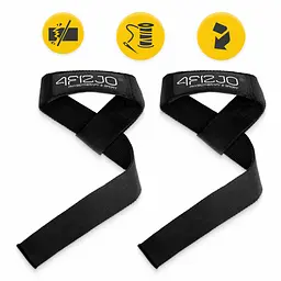 Лямки для станової тяги 4FIZJO Deadlift Straps Black (P-5905973402279) - мініатюра 8