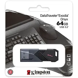 USB флеш-накопичувач Kingston DataTraveler Exodia Onyx 64GB USB-A 3.2 Gen 1 Black [DTXON/64GB] [81883] - мініатюра 10