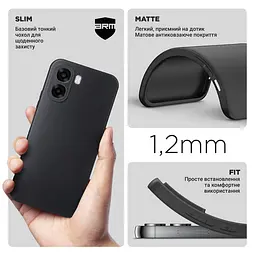 Чехол-накладка для смартфона OPPO A6X 4G/A6K 4G противоударный, силиконовый, термополиуретановый (ТПУ), с защитой камеры и корпуса, черный, защита всего корпуса, ArmorStandart (ARM90144) - мініатюра 3