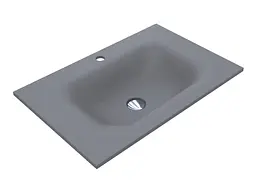Умивальник Miraggio JESSEL 700 GRAY (0001465) Mirasoft, Матовий, Накладний/Врізний, Сірий - мініатюра 1