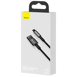 Дата кабель Baseus Tungsten Gold USB to Lightning Cable 2.4A (2m) (CALWJ-A0) Black - мініатюра 6