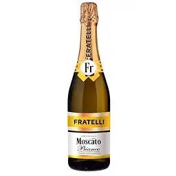 Уцінка. Напій винний Fratelli taste Moscato Bianco білий напівсолодкий слабоалкогольний газований 6-6.9% 0.75 л  