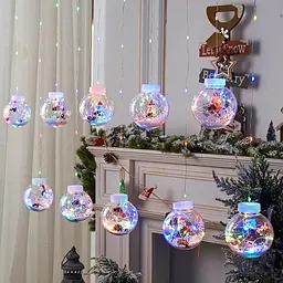 Xmas гірлянда мікс 4 види 200L M-1 Copper curtain ball lamp Мультикольорова 3M*1.5M (XPRO-7557_248) - мініатюра 10