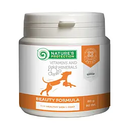 Харчова добавка для покращення стану шкіри і шерсті собак Nature's Protection Beauty Formula, 80 табл.