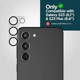 Захисне скло на камеру Case-Mate CM050506 Camera Lens Protector 9H Tempered Glass для Samsung S23 S23 Plus - мініатюра 5