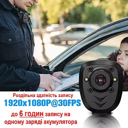 Боді камера Boblov 850A ver 4 SD Чорний (101221) - мініатюра 7