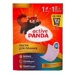 Листи для прання Active Panda Bright Color для кольорових речей 35 шт