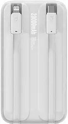 Power Bank Baseus Comet Series Dual-Cable 20000mAh 22.5W (PPMD020102) White - мініатюра 2