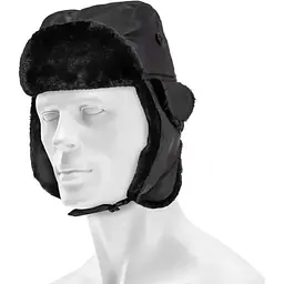 Шапка вушанка Mil-Tec ma1- чорна 12105002 - розмір 3XL - 66