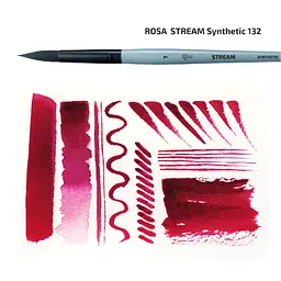 Пензель синтетика кругла STREAM 132 №0 коротка ручка Rosa - мініатюра 3