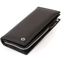 Вертикальний гаманець шкіряний жіночий ST Leather 19274 чорний - мініатюра 5