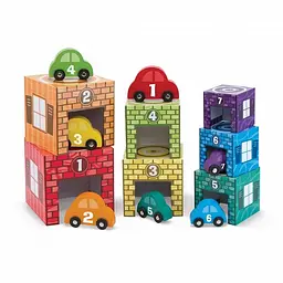 Набір блоків-кубів Melissa&Doug Автомобілі і гаражі (MD12435) - мініатюра 2
