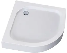 Душова кабіна кутова Eger Tisza 90x90 розсувна скло Spagetti дрібний піддон white 599-021-S, Білий, интимато, білий - мініатюра 4