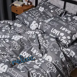 Підковдра Moon&Star Мікросатин Premium Love Script Євро 200x220 см - мініатюра 4