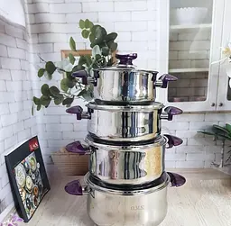 Набір посуду O.M.S. Collection 1036-Purple 8 предмета