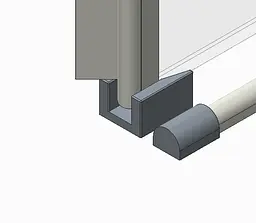 Двері в нішу Koer SR SD01-140x200-TR-01 прозоре скло Easy Clean 8 мм, хром KR5380, універсальні, прозорий, хром - мініатюра 2