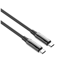 Дата кабель USB-C to USB-C 1.0m (PVC+Aluminum Alloy) (PD Fast Charging 240W) 5А black ColorWay (CW-CBPDCC069-BK) - мініатюра 4