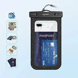 Водонепроникний чохол UGREEN Waterproof Phone Pouch Clear/Black [LP186] [69039] - мініатюра 7