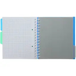 Зошит на пружині Buromax Classic В5 (170x205) 120 аркушів 3 розділювачі синій (BM.24355911-02) - мініатюра 5