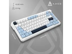 Клавіатура Ajazz AK820 MAX PLUS Daydream White-Dark Blue (AK820MAX-DD-BWD) - мініатюра 7