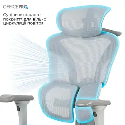 Офисное кресло OfficePro Elite OC950GLB Gray/Light Blue (OC950GLB) - миниатюра 10