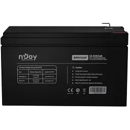 Батарея до ДБЖ nJoy 12V 7Ah (BTVACGUOBTD2FCN01B) AGM (GP07122F) - мініатюра 4