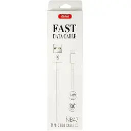 Кабель XO NB47 USB A - USB C 2.0 A білий - мініатюра 3