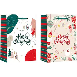 Набір пакетів подарункових Malevaro Large Xmas Merry 2 дизайн 1 паперовий 26x12.7x32.4 см 2 шт. (760387ML/1)