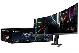 Монітор 49" Gigabyte iтор AORUS CO49DQ Gaming Monitor Curved DQHD OLED 144Hz (AORUS CO49DQ Gaming Monitor) - мініатюра 8