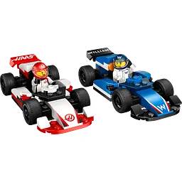 Конструктор LEGO City Автомобілі для перегонів F1 команд Williams Racing та Haas F1, 92 деталі (60464) - мініатюра 3