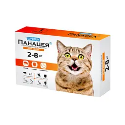 Superium Панацея протипаразитарні таблетки для котів 2-8 кг