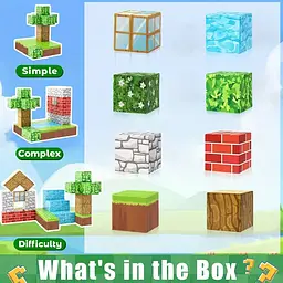 Магнітний конструктор Minecraft 100 шт по грі Майнкрафт Цегляний будинок Mk001002 - мініатюра 4