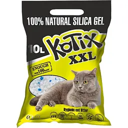 Уцінка. Силікагелевий наповнювач для котячого туалету Kotix 10 л (Kotix 10)