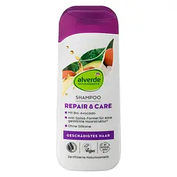 Відновлюючий шампунь Alverde Naturkosmetik Repair з органічним авокадо для ламкого та пошкодженого волосся 200 мл