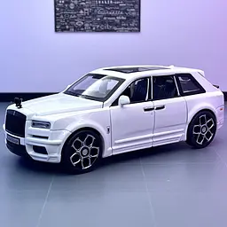 Колекційна металева модель автомобіля АвтоЕксперт Rolls-Royce Cullinan Black Badge з інерцією, світлом та звуком 1:32 - мініатюра 2