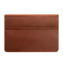 Шкіряний чохол-конверт BlankNote на магнітах для MacBook 14 Світло-коричневий Crazy Horse - мініатюра 5