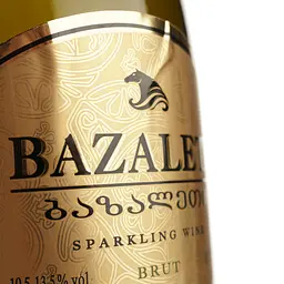 Вино ігристе Bazaleti, біле, брют, 12%, 0,75 л (532402) - мініатюра 3